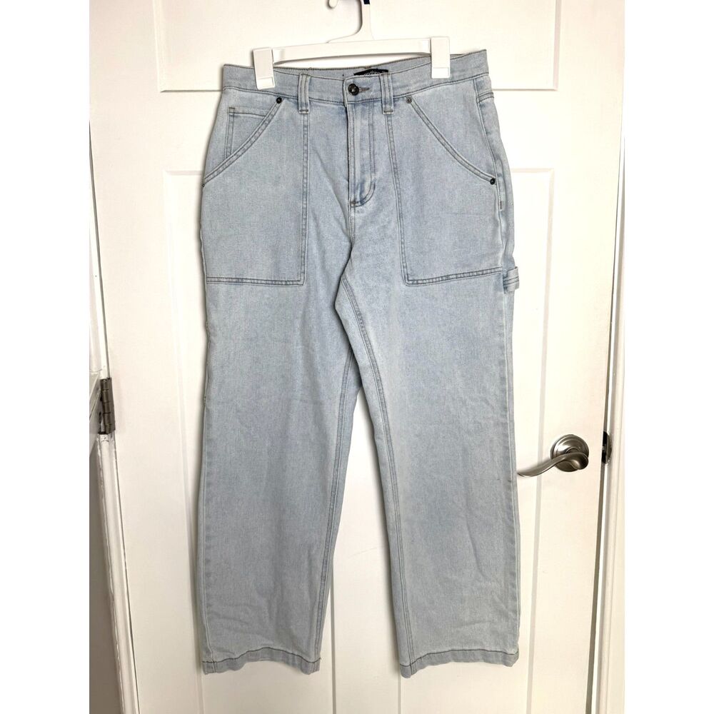 & Everything Denim Men's 32x30 Baggy Carpenter Jeans Light Wash Workwear Y2K
